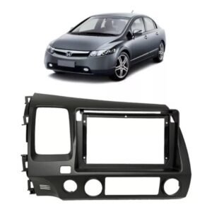 Moldura 2 Din Fiamon Honda New Civic 2007 A 2011 Grafite