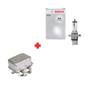 Kit Lampada H4 100/90W 12V + Relé Farol Duplo 40 Amp 12V