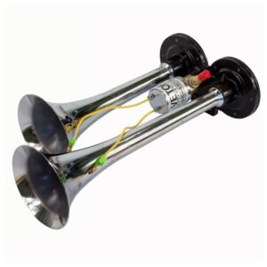 Alternative view of Buzina 2 Cornetas Cromadas 12v Vetor
