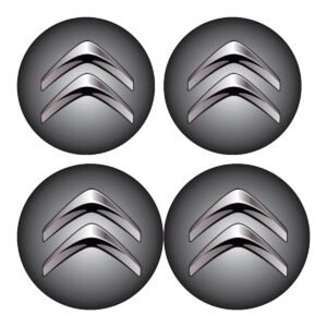 Jogo 4 Emblema Calota Citroen  Resinado 48MM