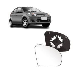 Vidro E Base Retrovisor Fiesta 2008 Em Diante Lado Direito